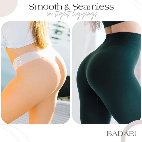 Badari 3 عبوات رياضية سلس للنساء - سريع جاف لا عرض يمارس تجريب - ملابس داخلية سلسة ثونغ in Saudi Arabia