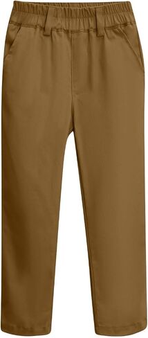 Cargo Pants Boys Childrens Sports Stretch Elastic Waist School Kids Twill Joggers Comfy Cargo Trousers in Saudi Arabia