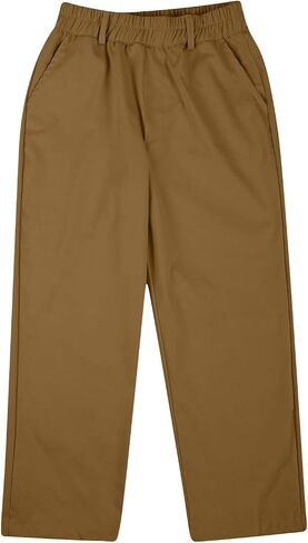 Cargo Pants Boys Childrens Sports Stretch Elastic Waist School Kids Twill Joggers Comfy Cargo Trousers in Saudi Arabia