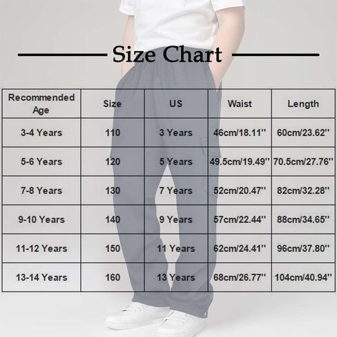Boys Cargo Sweatpants Casual Sports Trendy Drawstring Jogger Pants Sweatpants Lightweight Pants for 3-13 Years in Saudi Arabia