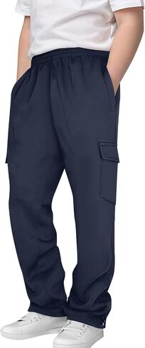 Boys Cargo Sweatpants Casual Sports Trendy Drawstring Jogger Pants Sweatpants Lightweight Pants for 3-13 Years in Saudi Arabia