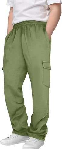 Boys Cargo Sweatpants Casual Sports Trendy Drawstring Jogger Pants Sweatpants Lightweight Pants for 3-13 Years in Saudi Arabia