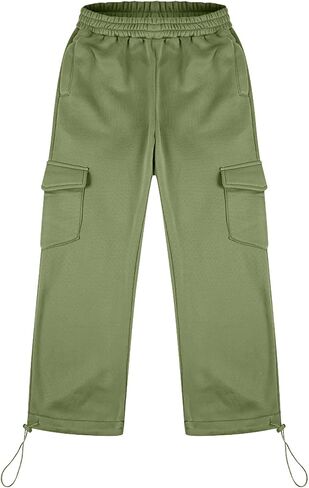 Boys Cargo Sweatpants Casual Sports Trendy Drawstring Jogger Pants Sweatpants Lightweight Pants for 3-13 Years in Saudi Arabia