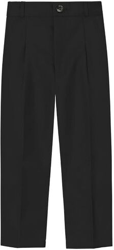Boys Dress Pants for Kids Flat Front School Uniform Slacks Pants with Adjustable Waist Casual Trousers in Saudi Arabia