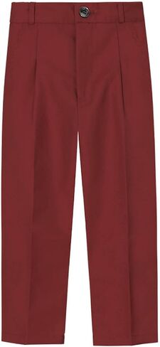 Boys Dress Pants for Kids Flat Front School Uniform Slacks Pants with Adjustable Waist Casual Trousers in Saudi Arabia