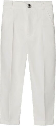 Boys Dress Pants for Kids Flat Front School Uniform Slacks Pants with Adjustable Waist Casual Trousers in Saudi Arabia