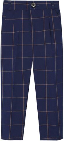 Boys Dress Pants for Kids Flat Front School Uniform Slacks Pants with Adjustable Waist Casual Trousers in Saudi Arabia