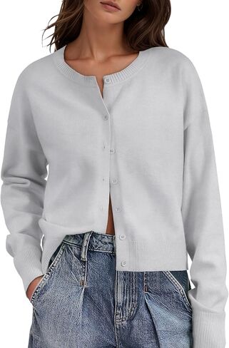 IWD Womens Cropped Cardigan Sweaters Knit Lightweight Crop Sweater Fall Outfits Trendy Open Front Clothes 2025 in Saudi Arabia