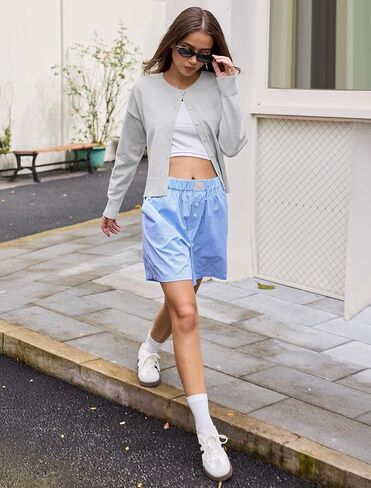 IWD Womens Cropped Cardigan Sweaters Knit Lightweight Crop Sweater Fall Outfits Trendy Open Front Clothes 2025 in Saudi Arabia