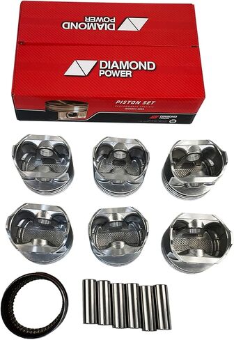Partsflow Piston and Piston Ring Kit for 1997-2006 Jeep Wrangler for 1996-2004 Jeep Grand Cherokee for 1996-2001 Jeep Cherokee 4.0L P3241 ، p3071 ، H802CP ، 3241HC in Saudi Arabia