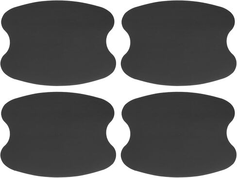 Motoforti Car Door Handle Cup Protector Door Handle Scratches Protective Films 2.67"x3.34" Anti-Scratches PVC Black 4 Pcs in Saudi Arabia