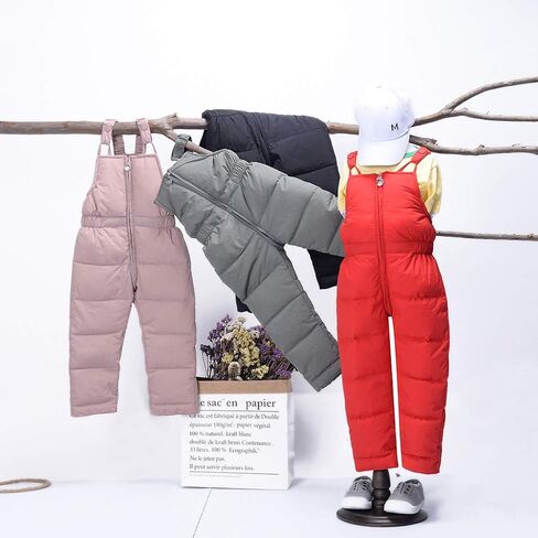 Kids Puffer Jumpsuit, Warm Winter Overalls for Boys Girls, Thick Insulated Zipper Front One-Piece Snowsuit in Saudi Arabia