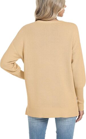 Motarto Women's Knit Sweater Casual Thin Long Sleeve Pullover V Neck Lightweight Sweatshirts Classic-Fit Tops for Spring Fall in Saudi Arabia
