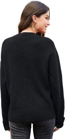 Yucolen Womens Long Sleeve Tops v Dece Sweater Pullover عرضة فضفاضة فضفاضة سترة تونك سقوط الملابس 2025 in Kuwait