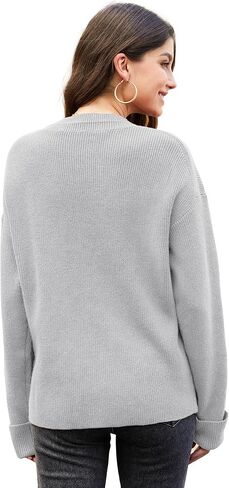 Yucolen Womens Long Sleeve Tops v Dece Sweater Pullover عرضة فضفاضة فضفاضة سترة تونك سقوط الملابس 2025 in Kuwait