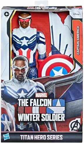 Marvel Titan Hero Series Avengers Captain America Action Figure, 12-Inch Toy, Includes Wings, for Kids Ages 4 and Up in Saudi Arabia