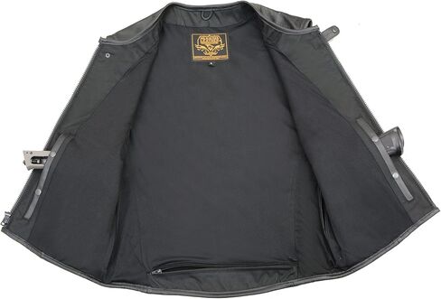 Milwaukee Leather Men's Bullet Proof Look Swat Vest w/Single Panel Back & Dual Inside Gun Pockets MLM3500 in Saudi Arabia