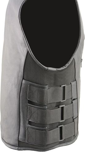 Milwaukee Leather Men's Bullet Proof Look Swat Vest w/Single Panel Back & Dual Inside Gun Pockets MLM3500 in Saudi Arabia