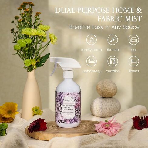‌M & Sense Air & Fabric & Pet Overor Eliminator Swys - 16.9 أوقية كبيرة الحجم الطبيعي آمن من المعطر المعطر لافندر العرقلة للمنزل يلغي رائحة الدخان رائحة تهدئة للاسترخاء في وقت النوم in Kuwait