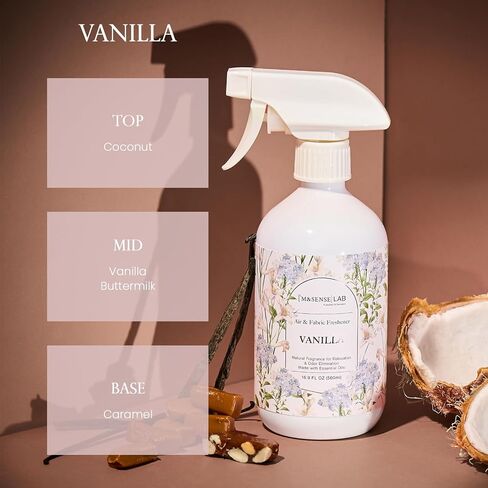 ‌M & Sense Air & Fabric & Pet Overor Eliminator Swys - 16.9 أوقية كبيرة الحجم الطبيعي آمن من المعطر المعطر لافندر العرقلة للمنزل يلغي رائحة الدخان رائحة تهدئة للاسترخاء في وقت النوم in Kuwait