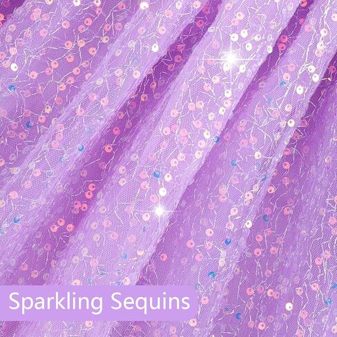 Xiaomosha Girls Sequin tutu تنورات مرنة الخصر الرقص الرقص الصغير فتاة عيد ميلاد حفلة الأميرة للأطفال من 3 إلى 10 سنوات in Kuwait
