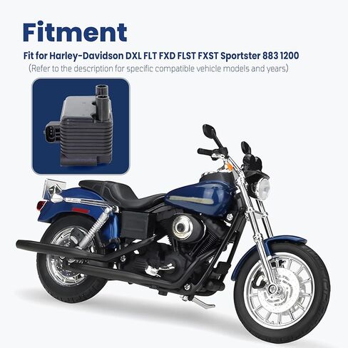 Astrosync 0.5ohm اشتعال ملف الاشتعال الملائم لهارلي-ديفيدسون DXL FLT FXD FLST FXST Sportster Touring Electra Glide Classic Fat Boy Efi Softail Fat Boy 883 1200 1999-2006 Replace 2102-0225 31655-99 in Kuwait