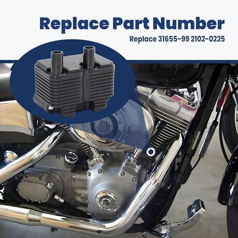 Astrosync 0.5ohm اشتعال ملف الاشتعال الملائم لهارلي-ديفيدسون DXL FLT FXD FLST FXST Sportster Touring Electra Glide Classic Fat Boy Efi Softail Fat Boy 883 1200 1999-2006 Replace 2102-0225 31655-99 in Kuwait