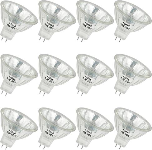 MR16 Halogen Bulb 12V 20W GU5.3 Bi-Pin Base, 2800K Warm White, Dimmable, High Output for Track Light, Landscape (Pack of 6) in Saudi Arabia