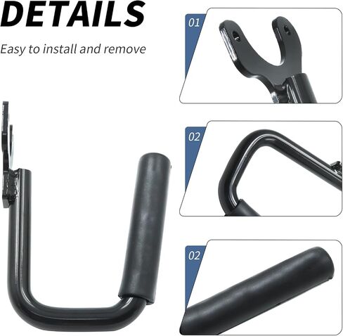 UOIENRT 2 Pcs Solid Front Grab Handles Bar, Black Textured Grab Handles, Replacement for Jeep Wrangler TJ Unlimited 1997-2006 in Saudi Arabia