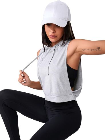 SweatyRocks Women's Sleeveless Workout Top Gym Activewear Crop Tank Top Open Side Shirt for Athletic Exercise Running Apricot Medium in Kuwait