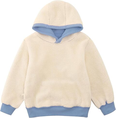 NOOMELLFISH GIRLS WARKE SHERPA مبطن Hoodie Kids Winter Pullover Sweetshirt (5-12 سنة) in Saudi Arabia