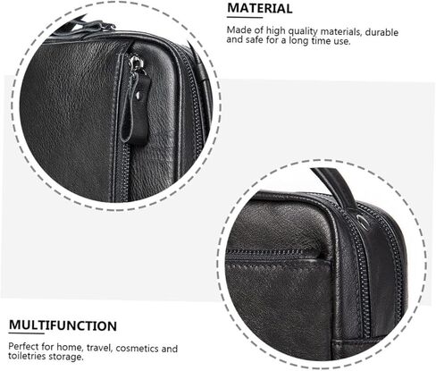 Men's Business Handbag Large Capacity Travel Pouch Satchel Bag for Toiletries Classic Leather Purse in Kuwait