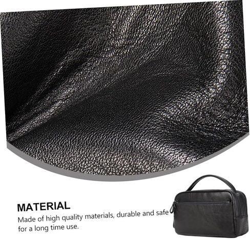 Men's Business Handbag Large Capacity Travel Pouch Satchel Bag for Toiletries Classic Leather Purse in Kuwait