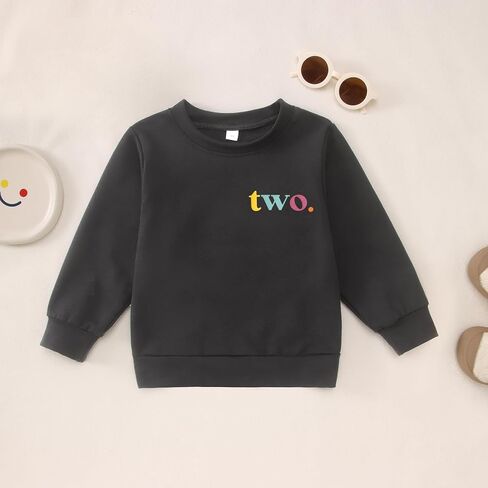 CM C&M WODRO 2nd Birthday Outfit Toddler Baby Girl I'm Two Cute Sweatshirt 2 Years Old Birthday Shirt Long Sleeve Party Tops in Saudi Arabia
