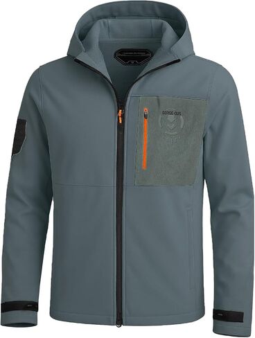 GEMYSE Men's Lightweight Rain Jacket Waterproof Raincoat Hooded Softshell Windbreaker for Outdoor Hiking Travel in Saudi Arabia