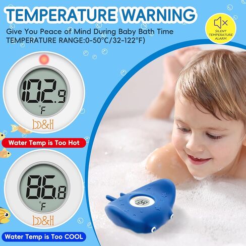 b&h Baby Bath Thermometer, White Swan Shaped Baby Safe Floating Bath Thermometer - Easy to Read Screen - Reliable Temperature Readings in Kuwait