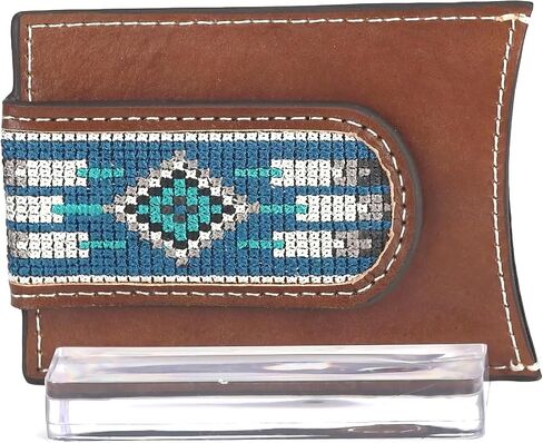 ARIAT Money Clip Southwest Inlay Wallet ، Brown in Saudi Arabia
