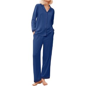 Ekouaer Pajamas for Women Set Long Sleeve Loungewear Soft Button Down Lounge Sets with Pockets Nightwear S-XXL in Saudi Arabia