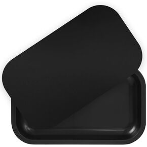 Large Metal Tray with Magnetic Lid, Decorative Tray, Ideal Storage for Home or Travel, 10.6 x 6.3 Inches (Black) in Saudi Arabia