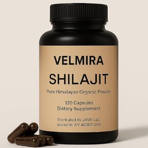 Velmira® Shilajit Himalayan Resin Powder.1000mg, Lab Verified,Natural shilajit for Men & Women,85+Trace Minerals & Fulvic Acid,Immune Support,Energy, Cognition 120 Capsules|2-Month Supply.Pack of 1 in Saudi Arabia