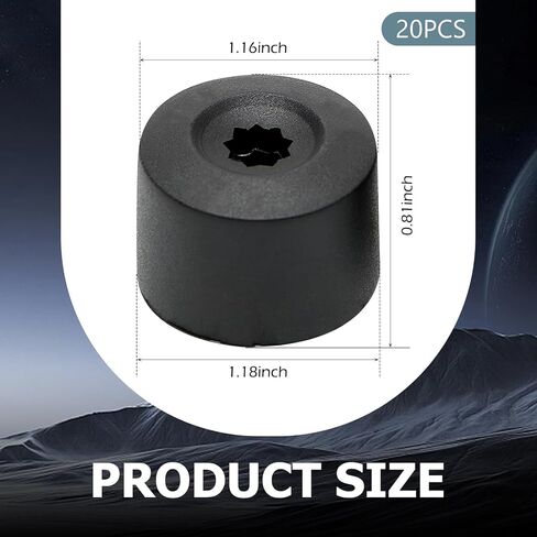 MLY 20PCS Car Wheel Lug Nut Covers Caps, 17mm Tire Bolt Caps with Removal Tool, Black Wheel Lug Nut Cover, Compatible with VW, Jetta, Beetle, Passat, GTI, CC Wheel Bolt 1K0 601 173 in Saudi Arabia