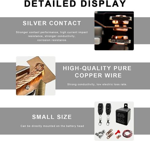 Remote Battery Disconnect Switch, 12V Top Post Negative Cut Off Switch with 2 Wireless Remote Control, 200A Automotive On/Off Control Prevent Battery Drain for Truck RV in Saudi Arabia