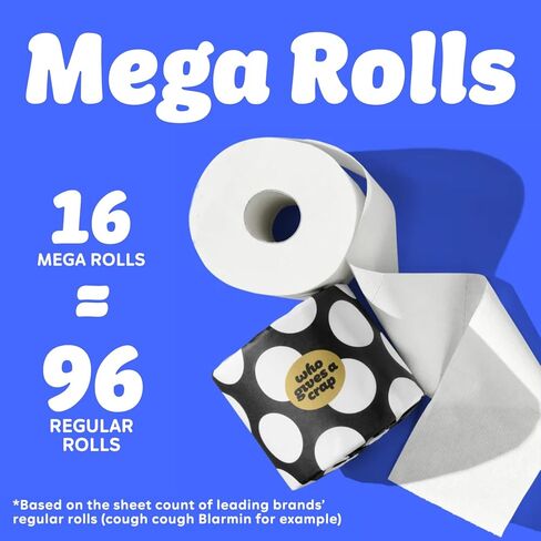 من يعطي حماقة | ورق تواليت معاد تدويره بنسبة 100%، 24 لفة، 330 ورقة، قابل للتحلل البيولوجي وصديق للبيئة، ناعم وقوي، خالٍ من الأشجار العذراء، ورق تواليت كبير الحجم in Kuwait