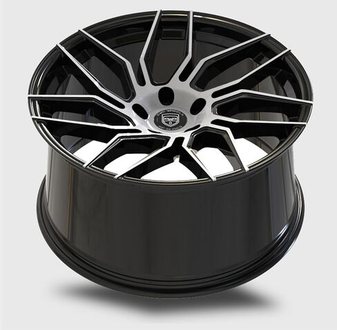 GWG HP2 Gloss Black Bruted Face 18x8 Inches ، 5x120 Bolt Pattern ، +30 RIM الإزاحة ، متوافق مع 2015 BMW 528i XDrive AWD in Saudi Arabia
