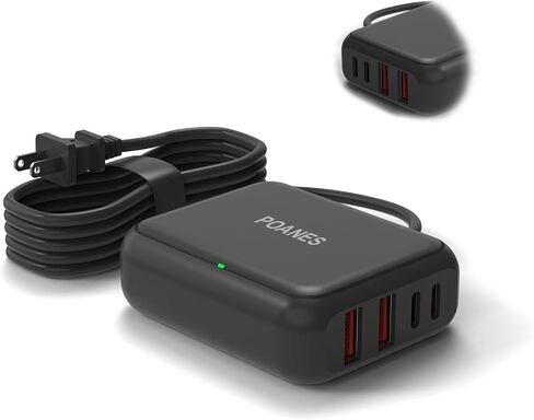 8-Port USB Charger, Multi-Port Travel USB C Charger, Mini Charging Station with USB C and USB A Ports, Charging Station Block for traveling, Camping Compatible with Phone, Earbud,etc. in Saudi Arabia