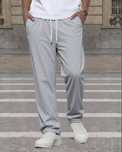 Men's Casual Jogger Pants with Drawstring Waistband Breathable Stretch Fabric in Saudi Arabia