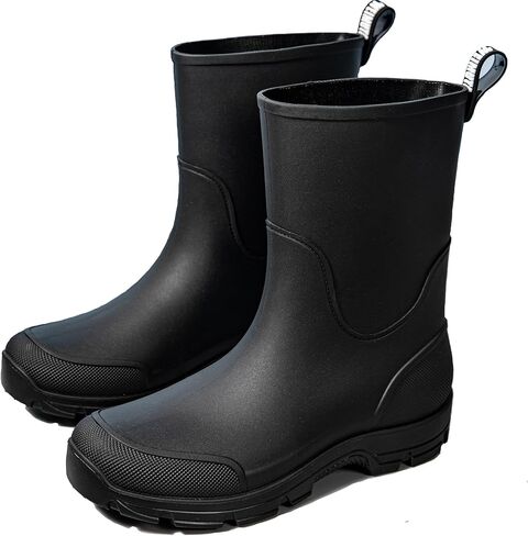 XUNRUO Mid Calf Garden Rain Boots for men and women,Waterproof Outdoor shoes Slip Resistant Fashion Boots in Saudi Arabia