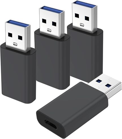 USB to USB C Adapter 2 Pack, USB-C Female to USB Male Adapter Charger Converter Compatible for Apple Watch Ultra iWatch/iPhone/Pro Max Plus/Airpods/iPad 9 10 Air 5 Mini 6/Car/Samsung Galaxy S23 S24 in Kuwait