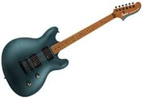 Squier Contemporary Active Starcaster Electric Guitar, with 2-Year Warranty, Gunmetal Metallic, Roasted Maple Fingerboard, Black Pickguard in Saudi Arabia