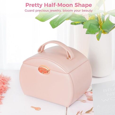 Jewelry Box for Girls, Three-Tier Princess Design with Lock and Mirror, Portable Storage Case for Travel, and Kids Room Decoration in Saudi Arabia